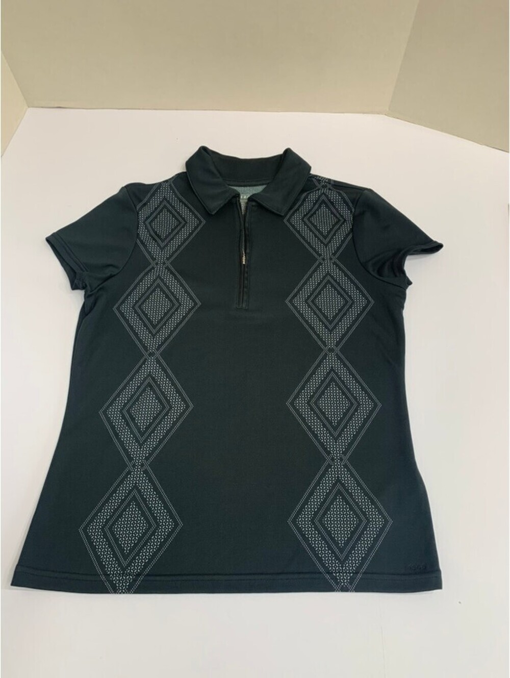 IZOD Women's Cool FX X-Treme Function Golf Pro Shirt Black Diamond Size S